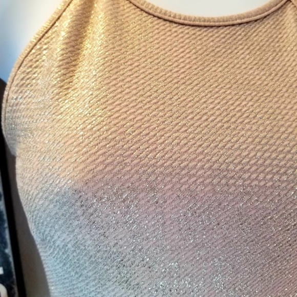 Sexy GOLD GLITZY Mini Skater DRESS ~ Soprano spree - Picture 4 of 8